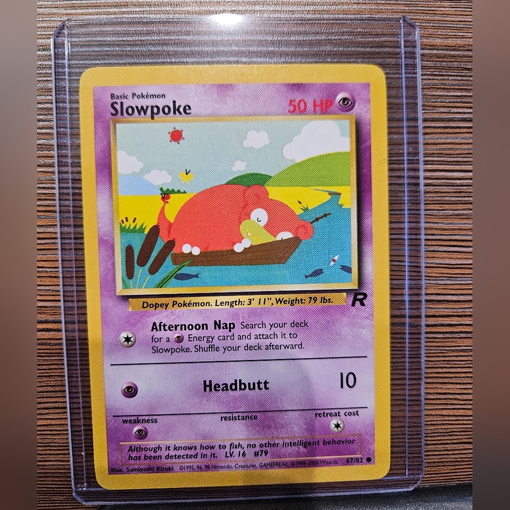 Pokemon Slowpoke 67/82 Rocket Trading Card